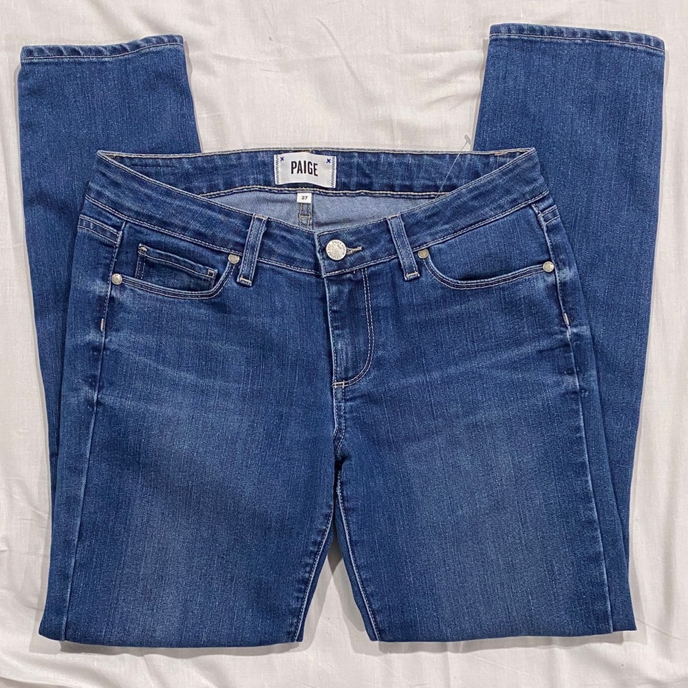 PAIGE Women's Classic Blue Skinny Jeans